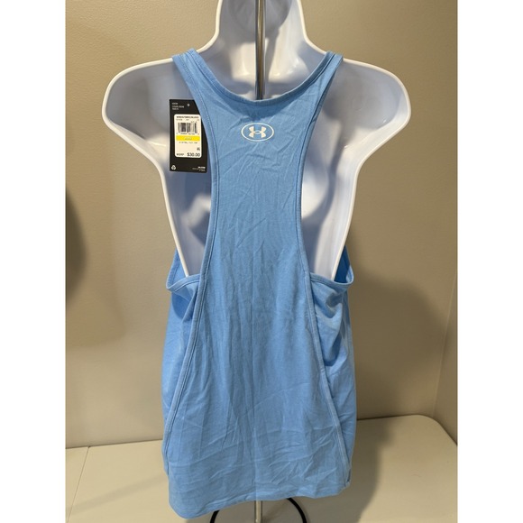 Under Armour Fastpitch Softball Plate Tank Top Womens M Blue Sleeveless Pullover - Picture 2 of 6